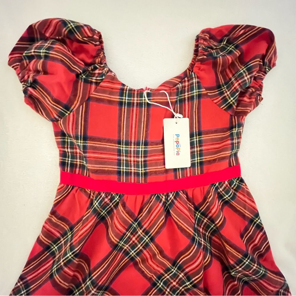 Christmas Plaid A-line Dress - Picture 2 of 9